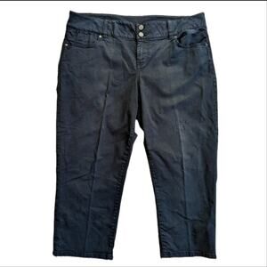 Talbots Black Signature Crop Cotton Stretch Cropped Jeans